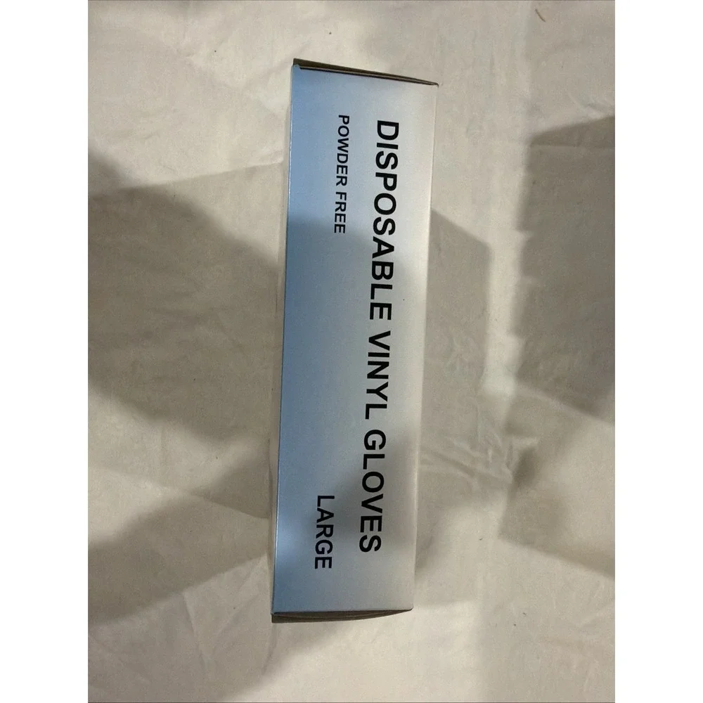 500 large disposable powder‎ free gloves. Lot Of 5 Boxes. 100 In Each Box